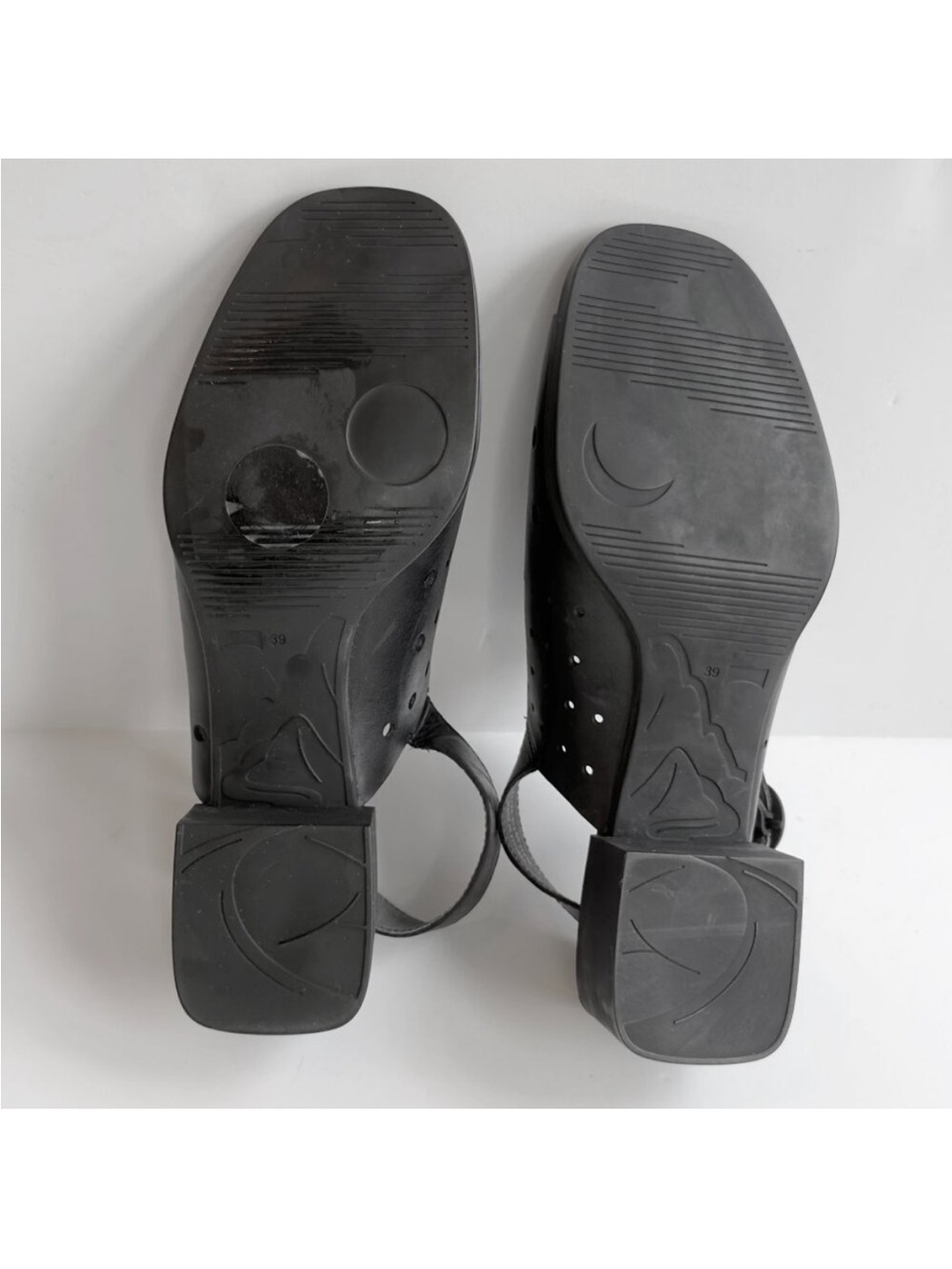 Camper Black leather Slingback Block-Heel Sandal - Picture 5 of 8